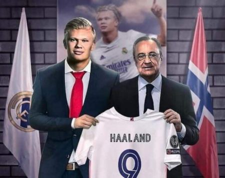 حقيقة لقاء والد هالاند مع رئيس نادي ريال مدريد